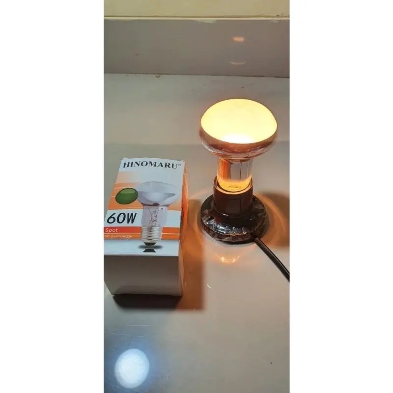 lampu UVA NR63 sprot pemanas reptil HINOMARU / LAMPU PENGHANGAT AYAM / MAKANAN LAMPU PIJAR SPOT NR63 25W/40W/60W Lampu ayam 4