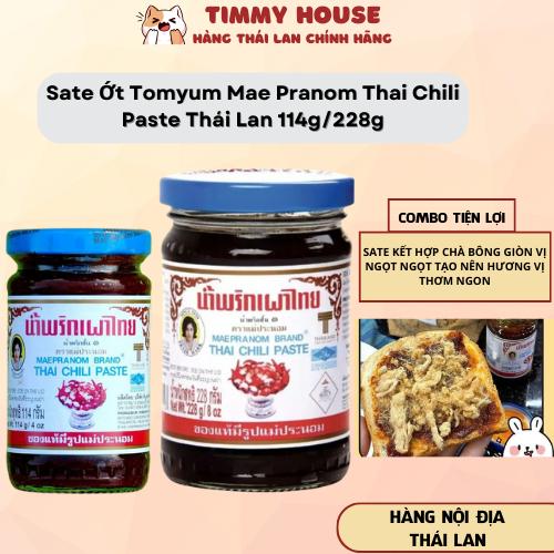 Sa Tế Ớt Thái Lan Tomyum Maepranom Thai Chili Paste 114g/228g Nước Sốt Gia Vị