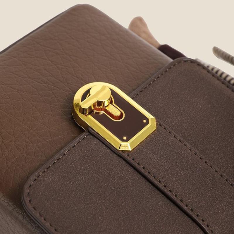 Product Introduction of Da Vintage điện thoại di động túi Hàn Quốc phong cách thiết kế thời trang nghiêng túi xách vai đơn túi xách túi vuông nhỏ ngoài trời Vận chuyển trong vòng  24 giờ 2