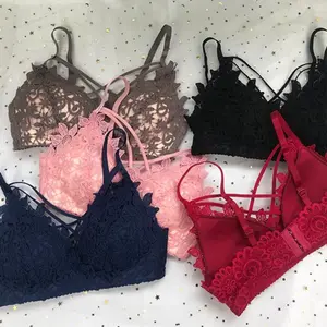 SW Bra Bahan Lace Tipis Sexy bra push-up renda Seamless