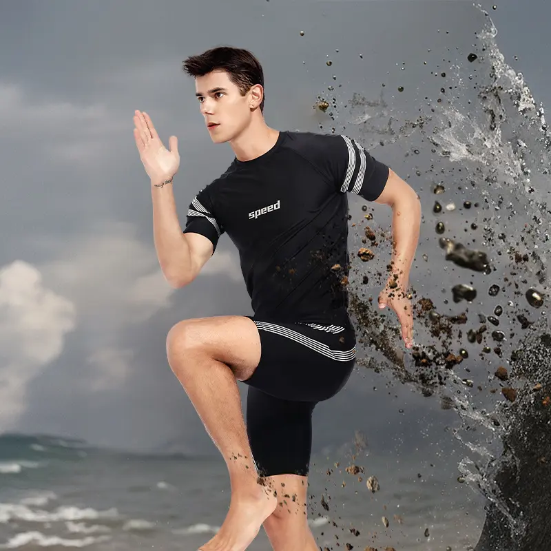 2024 New Swimsuit Men's Swimsuit Men's Swimsuit Suit Split Training Swimsuit Five-point Swimsuit Beach Pants