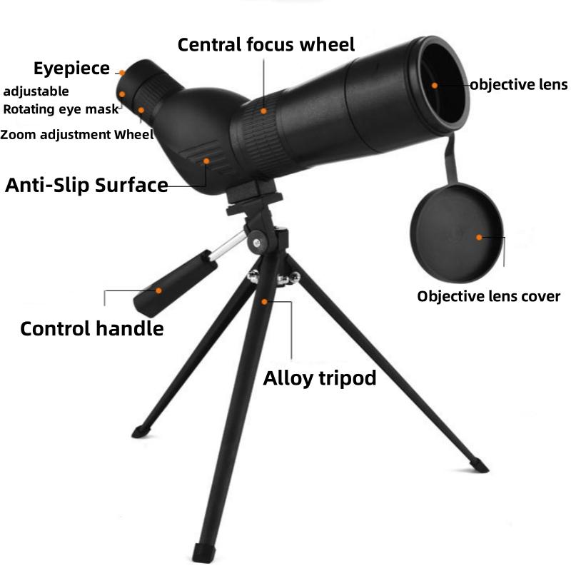 60X HD Zoom Spotting Scope Telescope Powerful Magnification Long Range Hunting Camping Astronomical Telescope For BirdWatching - Image 2