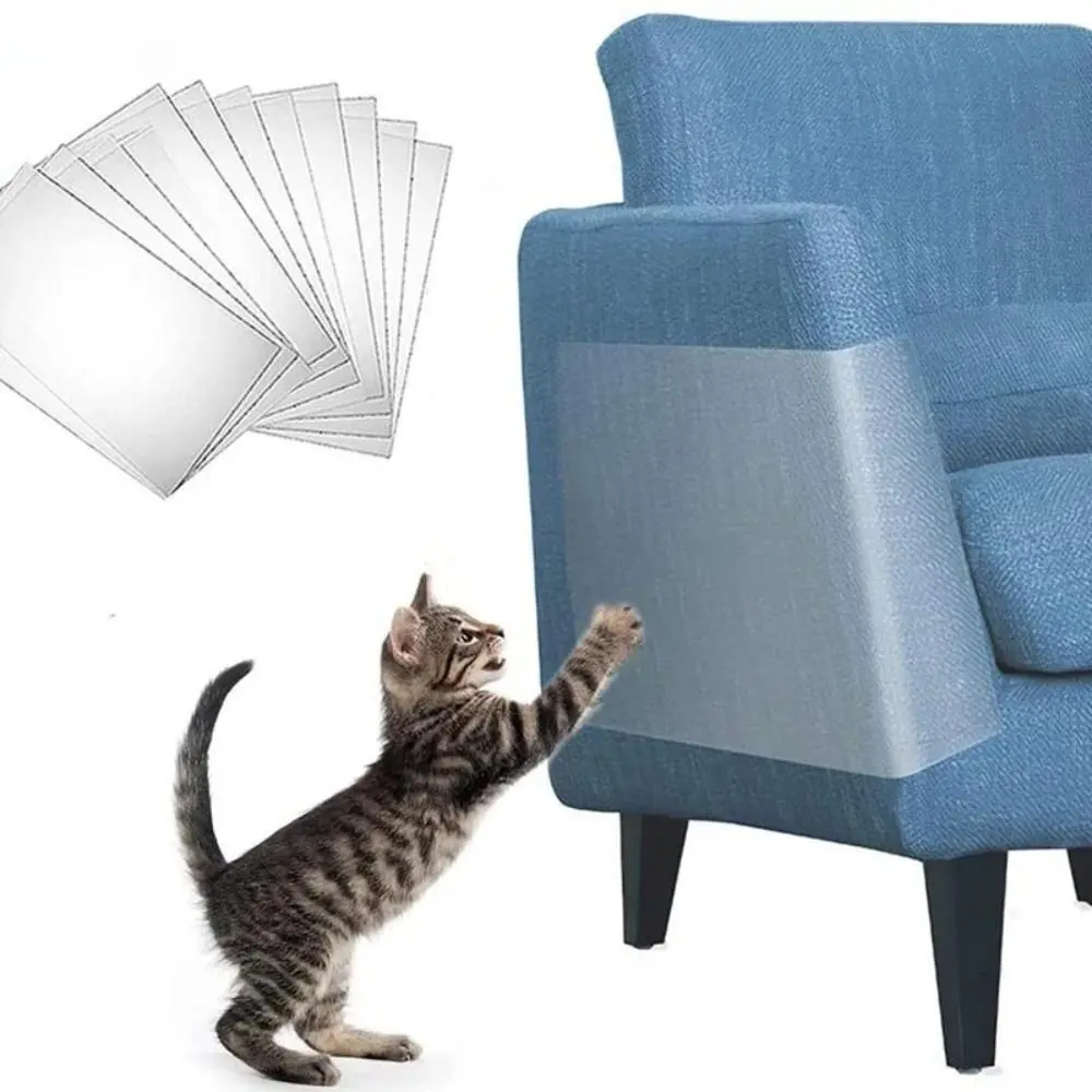 New Anti-cat Scratch Anti-cat Scratching Stickers PVC Self-adhesive Scratch Guard Mat Transparent Can Move Sofa Protection Sticker for Cat/Pet