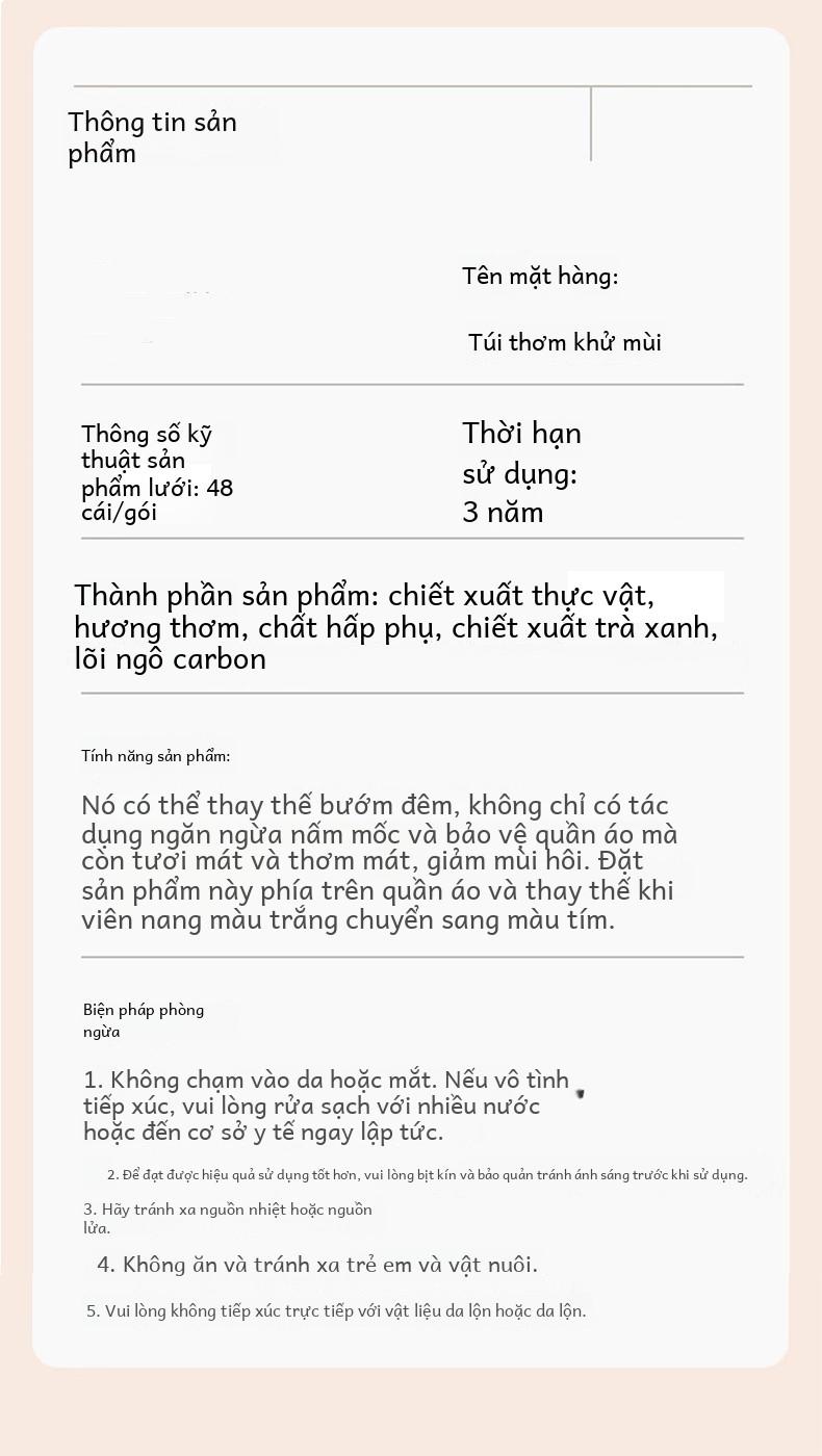 Product Introduction of Hoa Thơm, Thay Thế Mothball, Thích Hợp Cho Tất Cả Các Mùa, Chống Nấm Mốc, Hút Ẩm, Loại Bỏ Mùi Hôi, Đóng Gói Độc Lập, Cho Tủ Quần Áo Và Kệ Sách 8