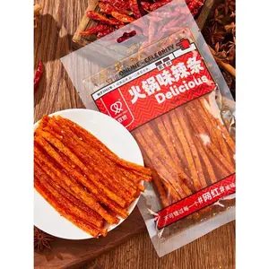 Shuang Jiao Delicious Snack Pedas Vegetarian Halal 102gr - Cemilan Gurih & Pedas Cocok untuk Pencinta Snack - Delicious Stik terbatas