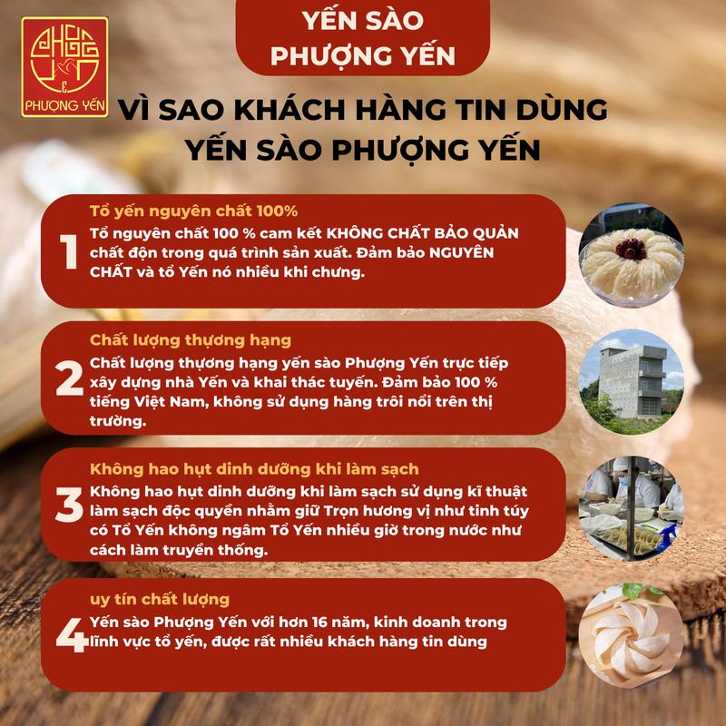 Chân Yến Thô  miếng lớn SUPEER VIP ít lông và tạp chất  Tặng Kèm Táo Đỏ + Đường Phèn- Yến Sào Phượng Yến Food 5