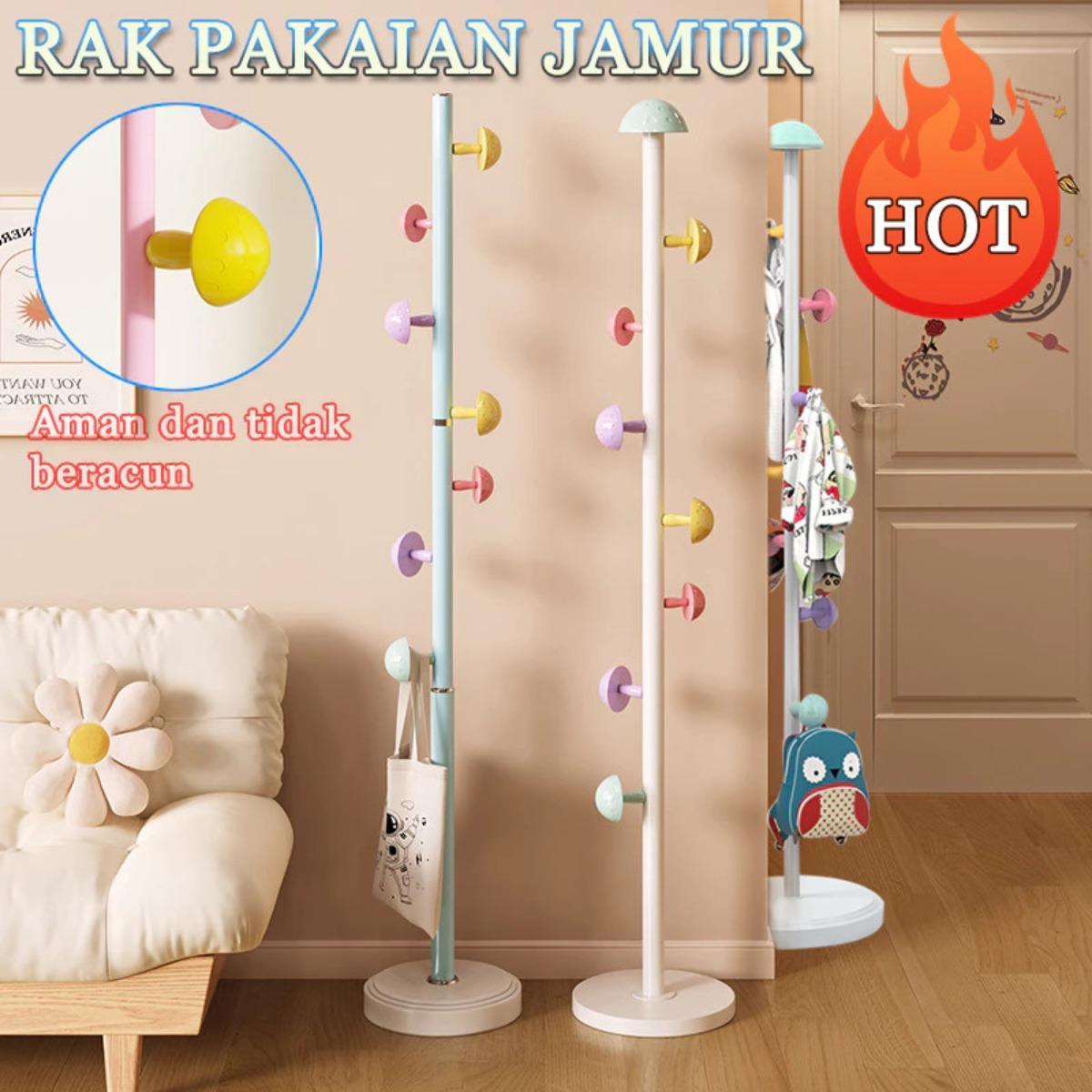 Rak Baju Minimalis Putih 166cm - Desain Kompak & Hemat Ruang, Kualitas Kuat & Longgar untuk Seluruh Kebutuhan Penyimpanan Pakaian