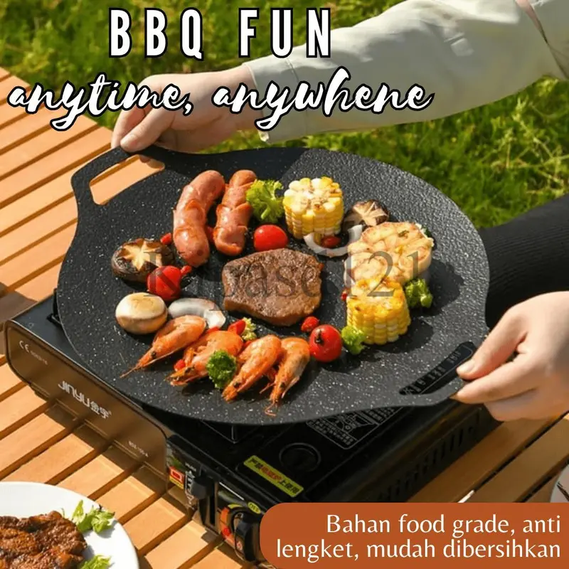 Korean Bbq Grill Pan For Samgyupsal Wajan Pemanggang BBQ Grill Pan