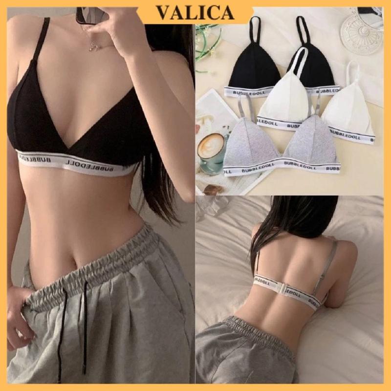 Áo Bra Nữ Valica B3009 Không Gọng Mút Mỏng Mềm Mịn Freesize Dưới 55kg Kem Cotton Top Women chỉ giặt tay giặt bằng nước lạnh