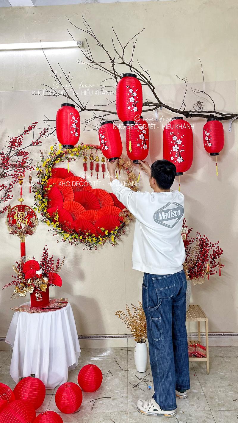 Product Introduction of Đèn lồng Hoa Anh Đào trang trí Trung Thu,  Tết, trang trí nhà hàng, quán cà phê, quán ăn, nhà cửa 1