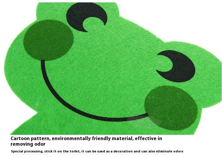 Product Introduction of A1944 cartoon animal bathroom toilet stickers thickened felt bathroom toilet deodorant stickers adhesive pads 9