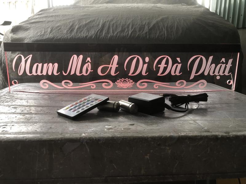 Product Introduction of CHỮ ĐIỆN : Nam Mô A Di Đà Phật - Hoa văn dưới- TREO TƯỜNG- 2D 15