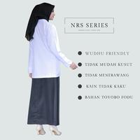 Gambar NRS Series - Baju PDH Putih Seragam Dinas Pemda PNS Wanita Terbaru - hitm putih set rok A, S dari NRS Series_NEW Kab. Tasikmalaya 5 Tokopedia