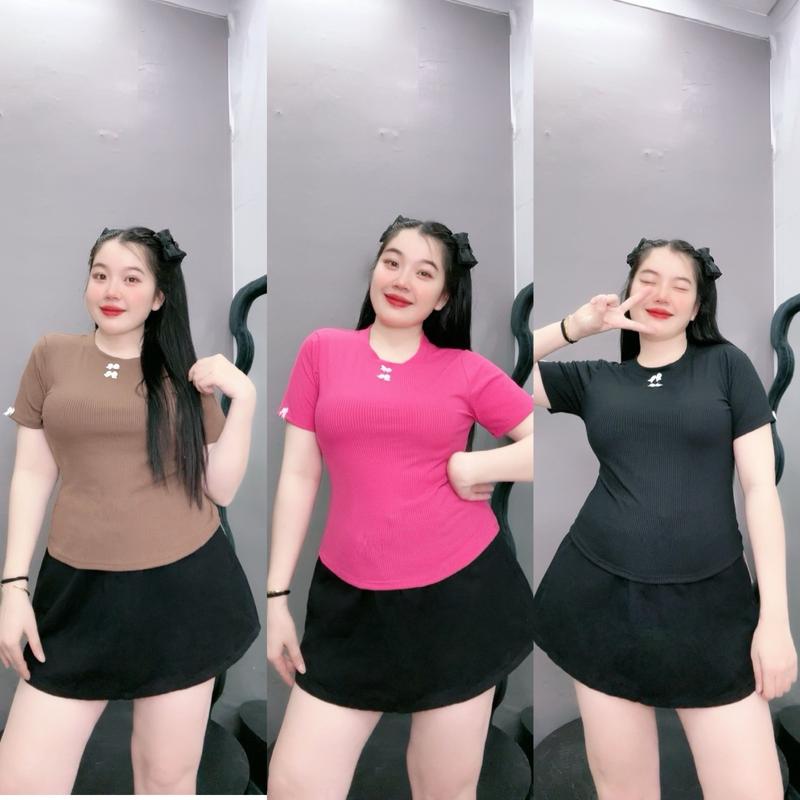 Áo thun nữ, áo babytee giành cho nữ dáng ôm vải tăm mát mùa hè Đậu bigsize-G156 1