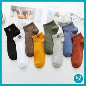 RD Kaos Kaki Fashion Unisex Motif Beruang Brown Wanita Pria Murah Import