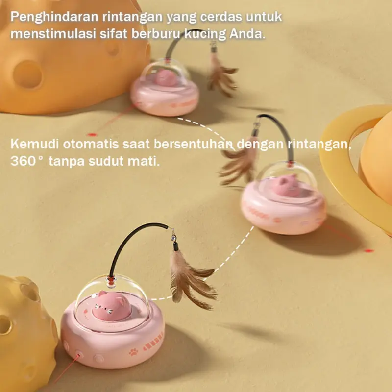 2 in 1 Mainan Hewan Peliharaan Listrik /Baru Cerdas Interaktif Kucing Mainan/Mainan Untuk Kucing Mainan Bulu/Mainan Kucing Sensor Listrik 7
