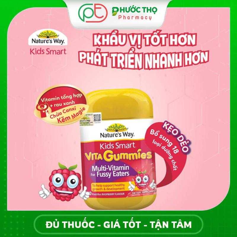Vita Gummies Multi Vitamin For Fussy Eaters - Kích thích ăn ngon, hỗ trợ hệ tiêu hóa cho trẻ (Hộp 60 viên) 2