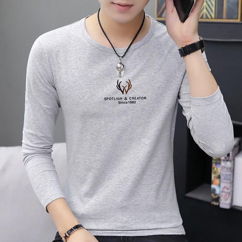 Áo Mùa Thu Cho Nam, Áo Thun Dài Tay, Mỏng Vừa Vặn, Có Thể Mặc Bên Trong Hoặc Đơn Quần Lót Dài, Thích Hợp Cho Trang Phục Bên Ngoài, Hàng Mới Về Năm 2023 3