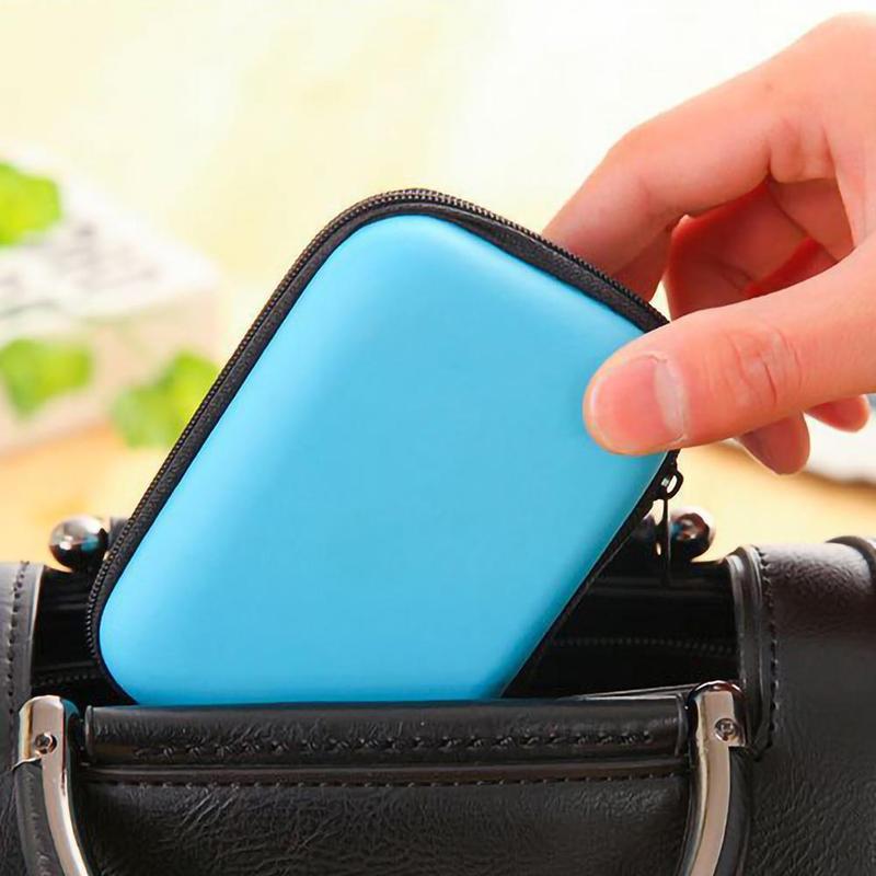 Data Cable Storage Bag, 1 Count Portable Zipped Travel Electronics Organizer, Multifunctional Storage Pouch for Home Office, Data Cable Organizer Supplies 3