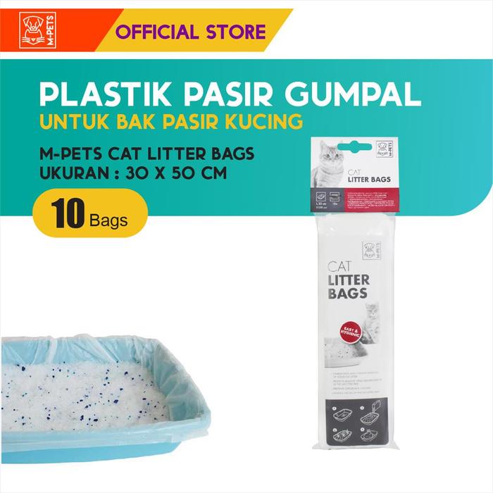 Gambar M-Pets Cat Litter Bags for Cat Tray 30x50 cm / Plastik Bak Pasir dari M-Pets Volk Pets Indonesia Kota Tangerang Tokopedia