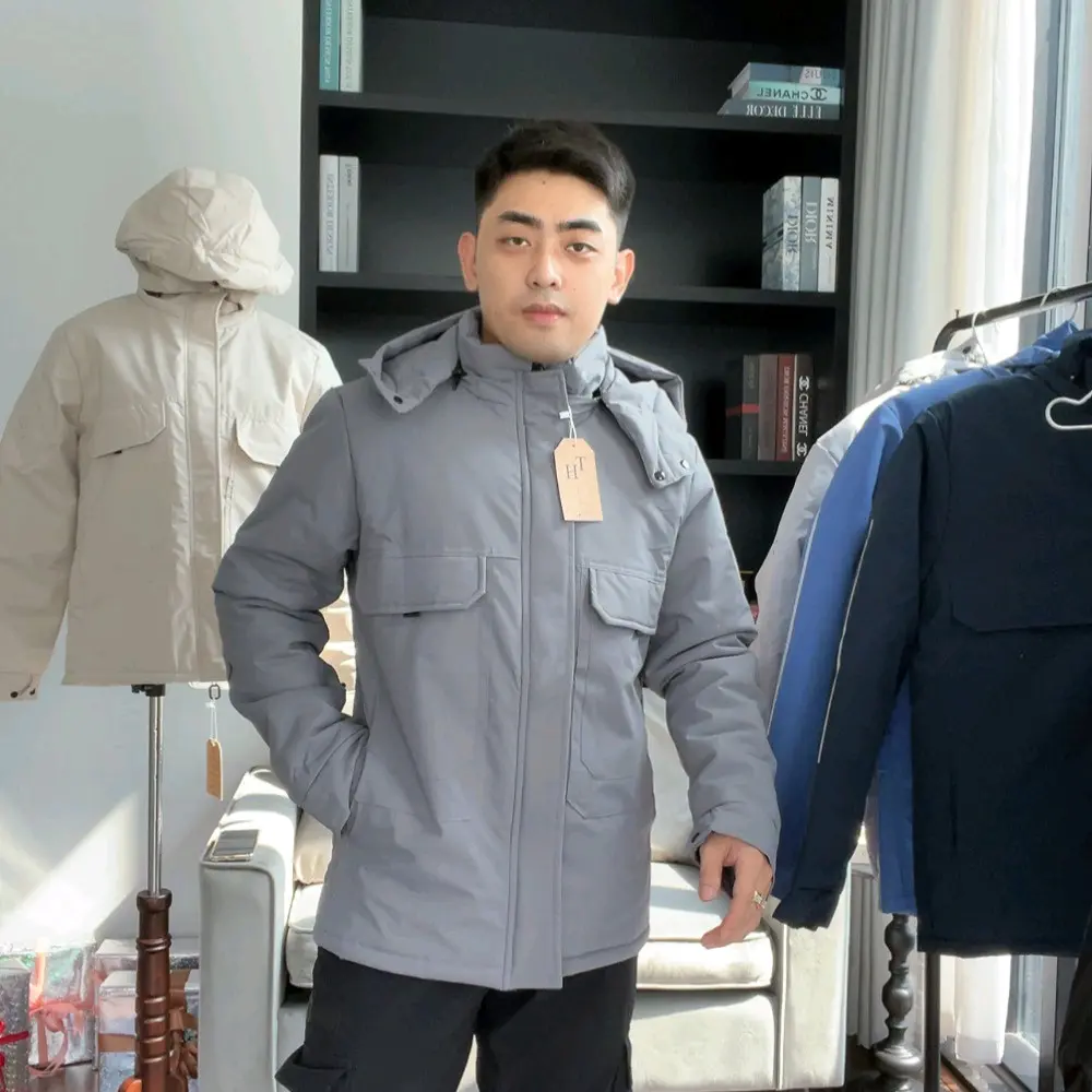 [SALE TẾT] Áo phao dáng suông, phù hợp mọi độ tuổi mũ kéo khoá tháo rời, 40-100kg - Menswear Top Sport