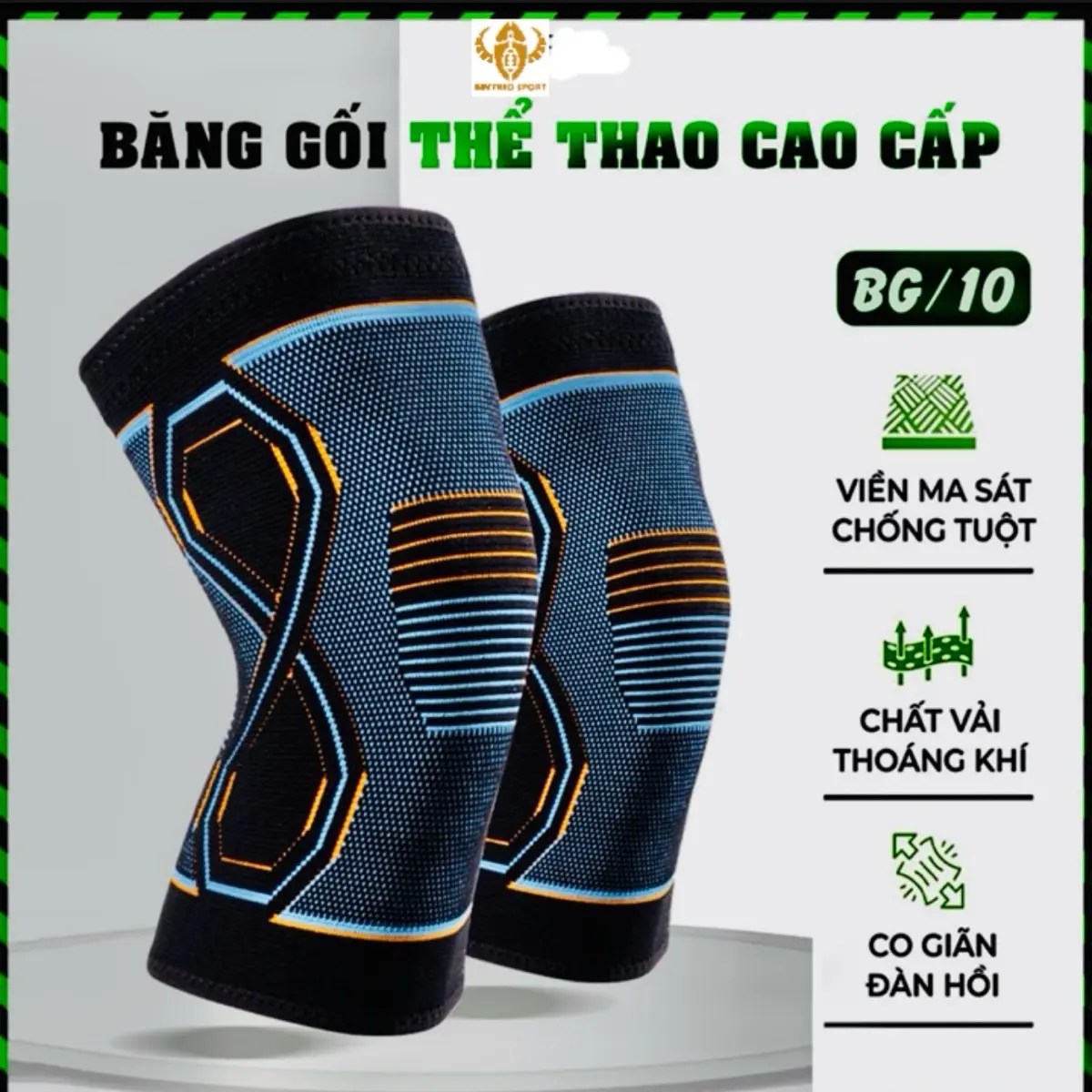 Băng Gối Thể Thao Bảo Vệ Đầu Gối Bó Gối Chính Hãng Cao Cấp Giá Rẻ Chơi Bóng Chuyền, Cầu Lông Chạy Bộ Tập Gym Đạp Xe, Thể Dục BUFFALO SPORT, Pickleball
