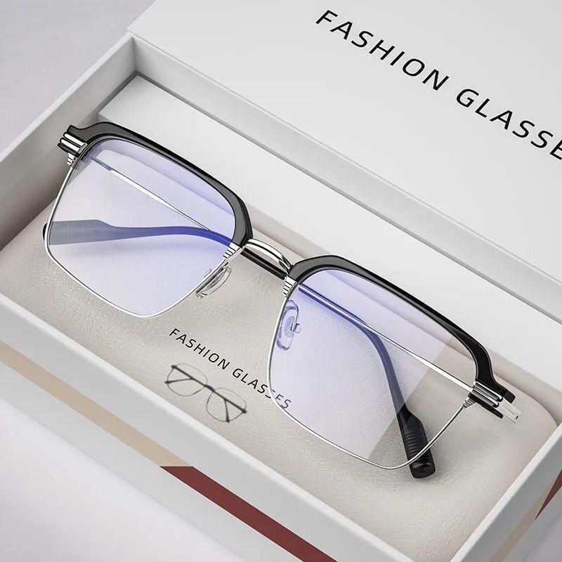 Kính SUNNYINS-Photochromic dành cho nam giới, kính cảm quang chốngxanh biển ánh sáng, kính kinh doanh, khung Retro, nửa khung, kính quang học thay đổi màu sắc Nữ 1
