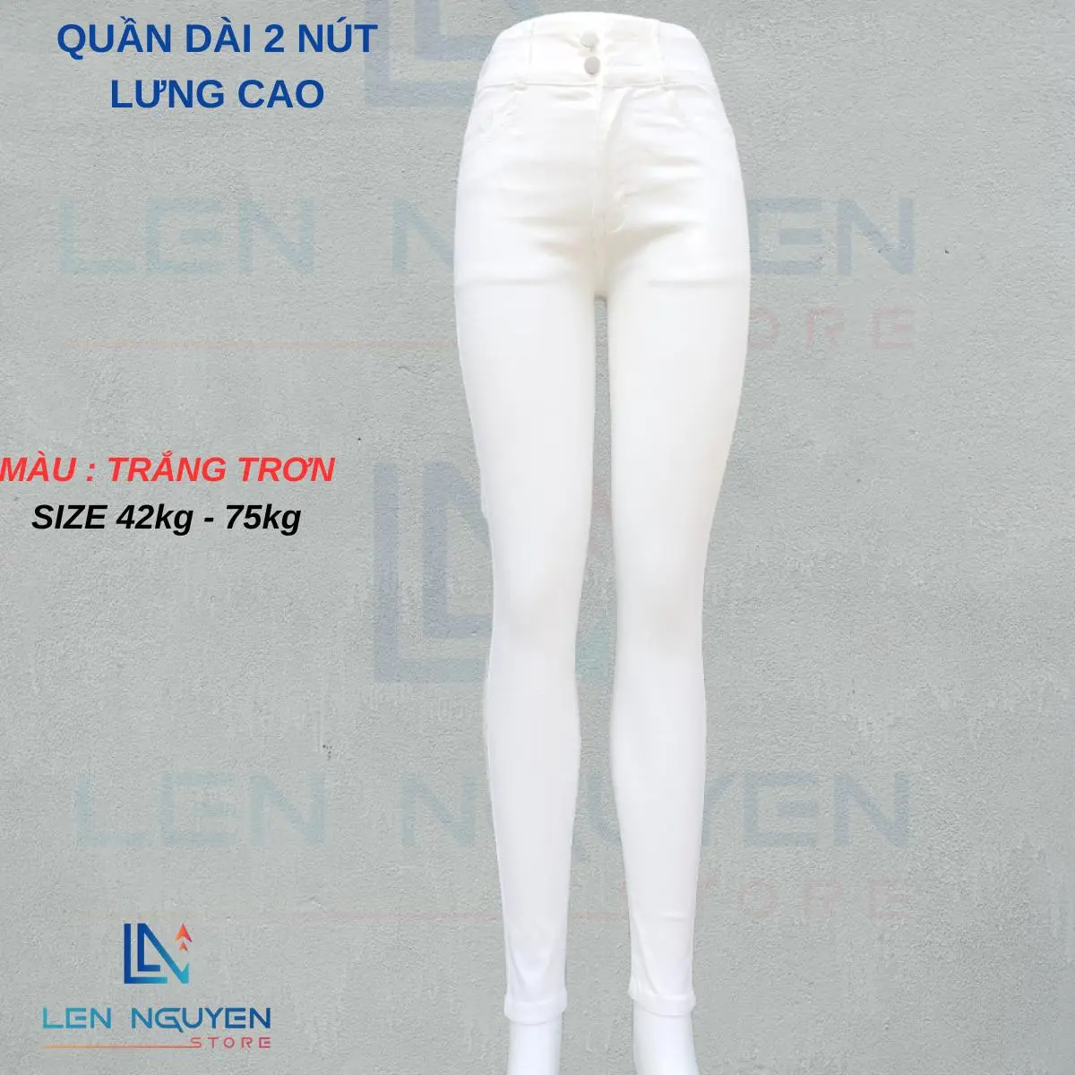 2.D10 [ Lên Nguyễn Store ] Quần Jean (Bò) Nữ Dài Dài 95-97cm, Size 42kg-75kg, Thiết Kế Thêu, Màu Trắng, Trắng Rách, Lưng Cao 2 Nút, Ống Ôm, Co Giãn, Mền Mịn, Bigsize, Hotgirl, Mang Phong Cách Năng Động, Trẻ Trung, Tự Tin, Dễ Phối Đồ, Skinny. Women Pants