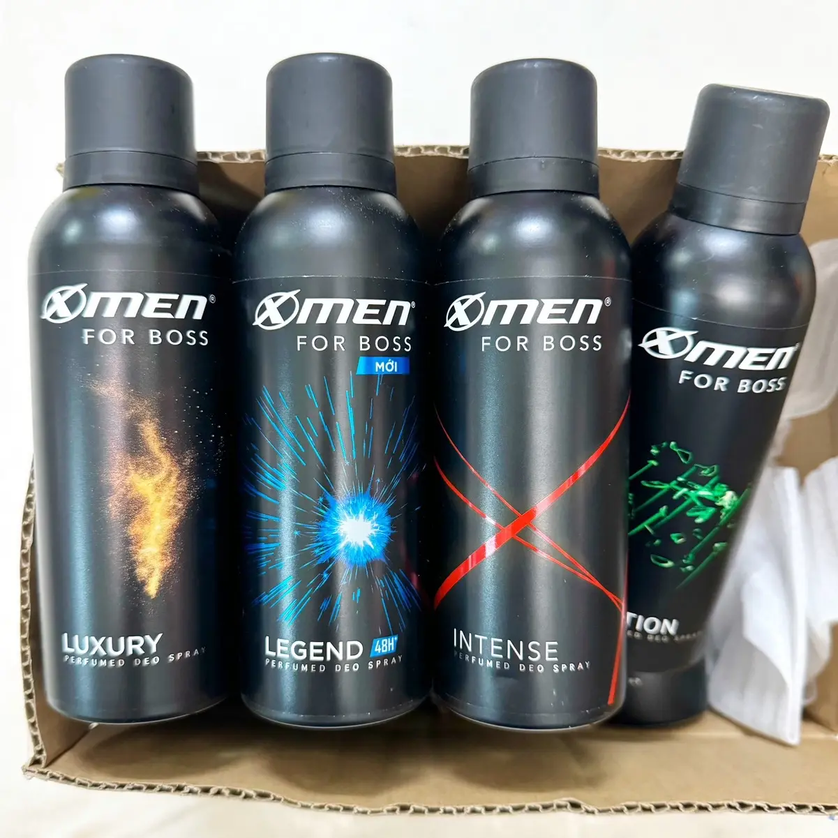 [VN] Xịt Khử Mùi Cơ Thể Xmen For Boss Xanh Dương Đỏ Vàng Xanh Lá Lengend Mới Ngăn Mồ Hôi 48H Hương Thơm Nam Tính Lưu Hương Lâu 150ML