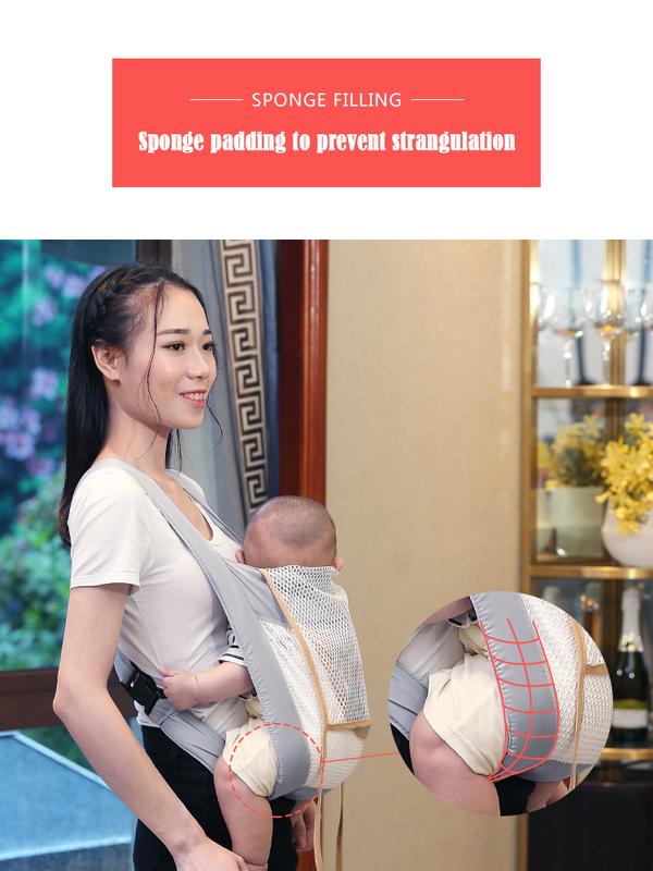 Product Introduction of Beby Accessories Ergonomic Newborn Wrap Baby Carrier Mesh Fabric Infant Front Back Strap Sling Holder Kangaroo 3