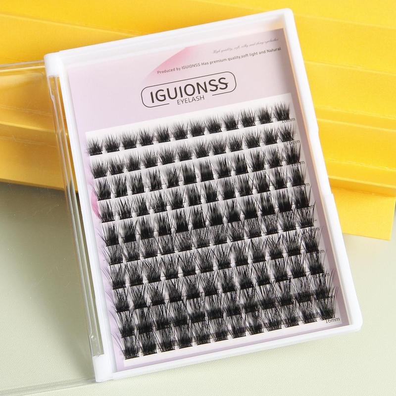 Mixed Length Individual False Eyelashes, 2 Boxes Natural Look Eyelash Extensions, Self Grafting Curl Eyelash Clusters, Eye Makeup Tools For Women 3