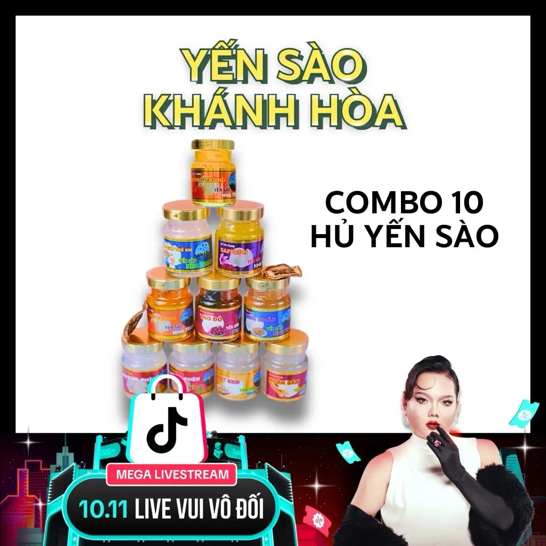 [ĐẶC SẢN KHÁNH HOÀ] COMBO 10 hũ Yến Sào Chưng Sẵn Khánh Hòa Hộp 70ml