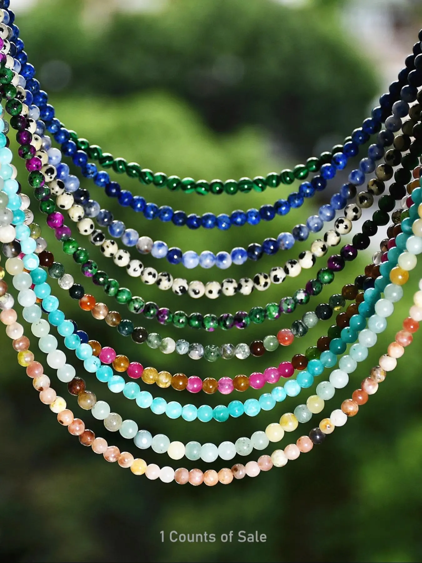 Natural Stone Beaded Necklace, Fashion Jewelry for Party, Daily Clothing Decor, Trendy All-match & Exquisite Jewelry for Birthday Gift