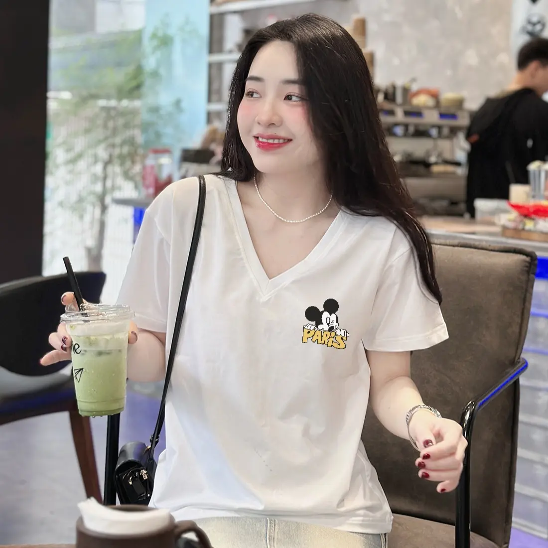Áo thun nữ COTIM MKEY PARIS Chất Liệu Cotton Cao Cấp Mềm Mịn Không Xù Lông DORRIS N