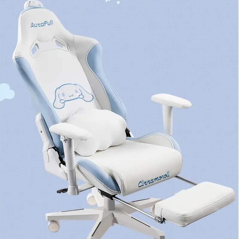 Kursi Gaming KUCA Gaming Chair Murah Kursi Gaming Kursi Ergonomis - Biru dan putih, pure blcak,pink version,doraemon version 7