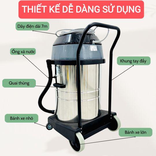 Product Introduction of Máy hút bụi nước công nghiệp 2 motor 3000W cực mạnh Hiclean cao cấp ( HT70new) 17
