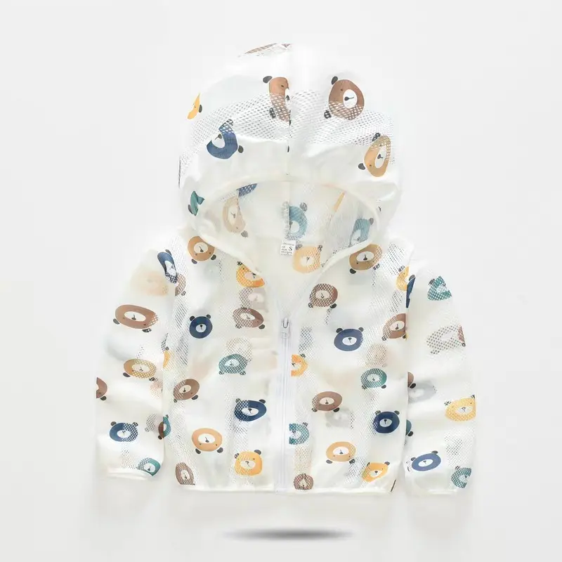 Children's Sun Protection Clothing Coat Summer New 2025 Boys Wind Shield Baby Girls Sun-Protective Clothing Outdoor Breathable Lightweight