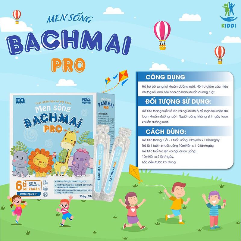 Product Introduction of [CHÍNH HÃNG] Men Sống Bạch Mai Pro 6 Tỷ Lợi Khuẩn (men vi sinh dùng cho tiêu chảy, táo bón, rối loạn tiêu hóa, biếng ăn) 14