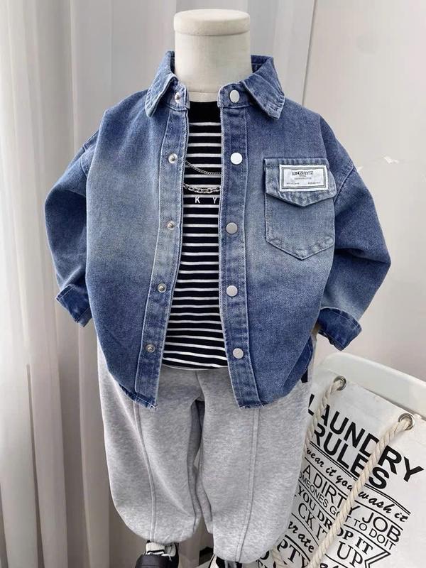 Áo jeans khoác ngoài CAO CẤP cho bé trai và bé gái áo jean dài tay cho bé_T31 Len Bò