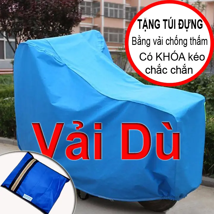 Bạt phủ trùm xe máy VẢI DÙ(Khối lượng 0,4-0,5kg) chống mưa chống nắng, chống bụi