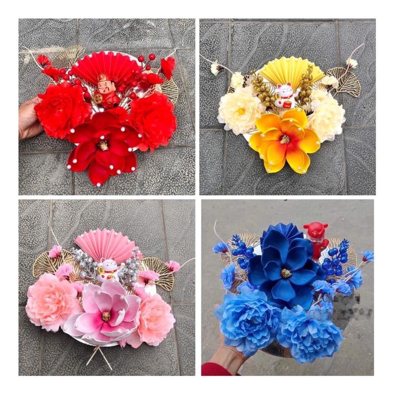 Set phụ kiện trang trí tháp bánh kẹo Tết