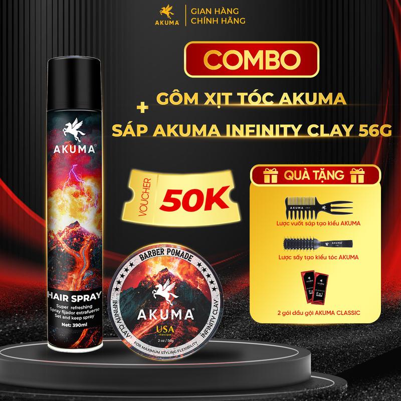 Sáp vuốt tóc AKUMA hàng chính hãng, sáp vuốt tóc nam, giữ nếp, tạo kiểu tóc lên đến 10h, hương nước hoa nam, gôm xịt tóc AKUMA, xịt tạo phồng tóc AKUMA Chăm Sóc Tóc Dưỡng Tóc