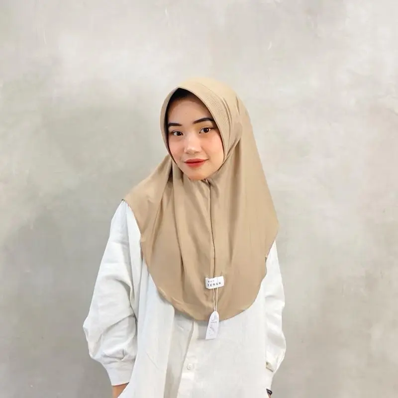 by KENAN Hijab Bergo Kenan size M matt Jersey Busa Casual Instan Kerudung Nyaman Simple    Soft Pad Panjang Muslim Tebal Cantik Syari Sporty Hitam Navy Khimar Variasi 7