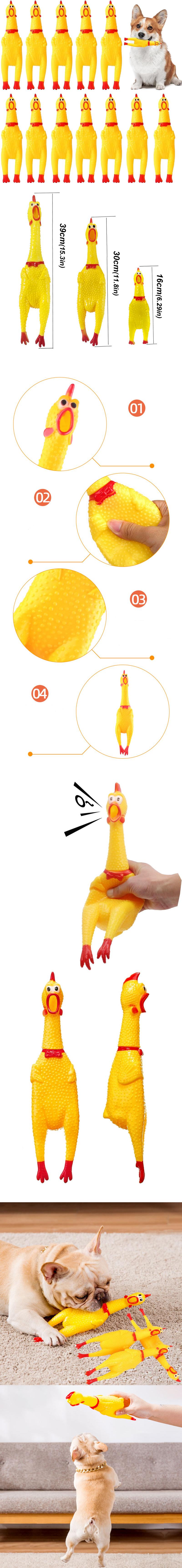 Product Introduction of Dog Sounding Toy Screaming Chicken Pet Dog Toy Releasing Chicken Squeeze Screaming Chicken Design Durable Dog Chew Toys Tough 1