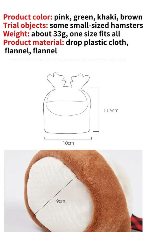 Product Introduction of Soft Plush Winter Warm Cute Hamster Cotton House Small Animal Nest Guinea Pig Squirrel Mice Rat Sleepping Bed Keep Warm Nest 7