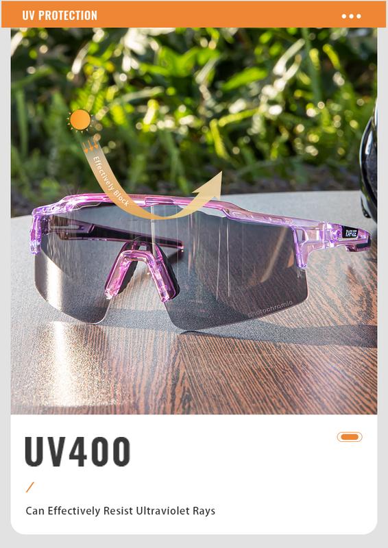 Product Introduction of KAPVOE Anti-fog Photochromic lenses Cycling Glasses Men Women UV400 Fishing glasses Outdoor Bike Riding Sunglasses Driving hiking Running Eyewear Sports Anti-fog Goggles 14