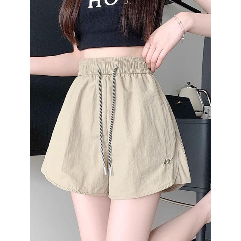 Quần Đùi Nhanh Khô, Chất Liệu Lụa Lạnh Quần Ống Rộng, Dành Cho Nữ Mùa Hè, Ngoại Cỡ, Quần Thể Thao Ngắn 6