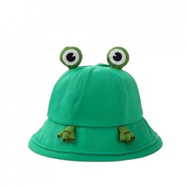 Product Introduction of Cute Frog Hat Bucket Hat Sun Protection Sun Hat All-Match Cartoon Bucket Hat Hats 5