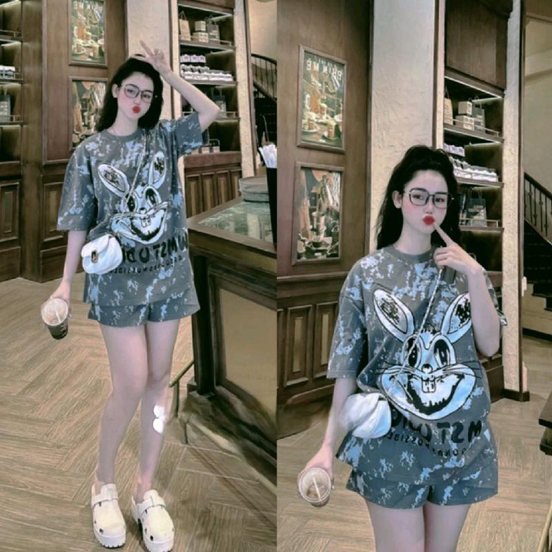 Sét bộ đùi nữ cute _ Vải thun tăm hàn xịn mát thấm mồ hôi _ Quần có túi _ Không ưng báo shop nhận lại đủ tiền hàng _ XINH shop _ Áo Top Women Nhung set botieuthu