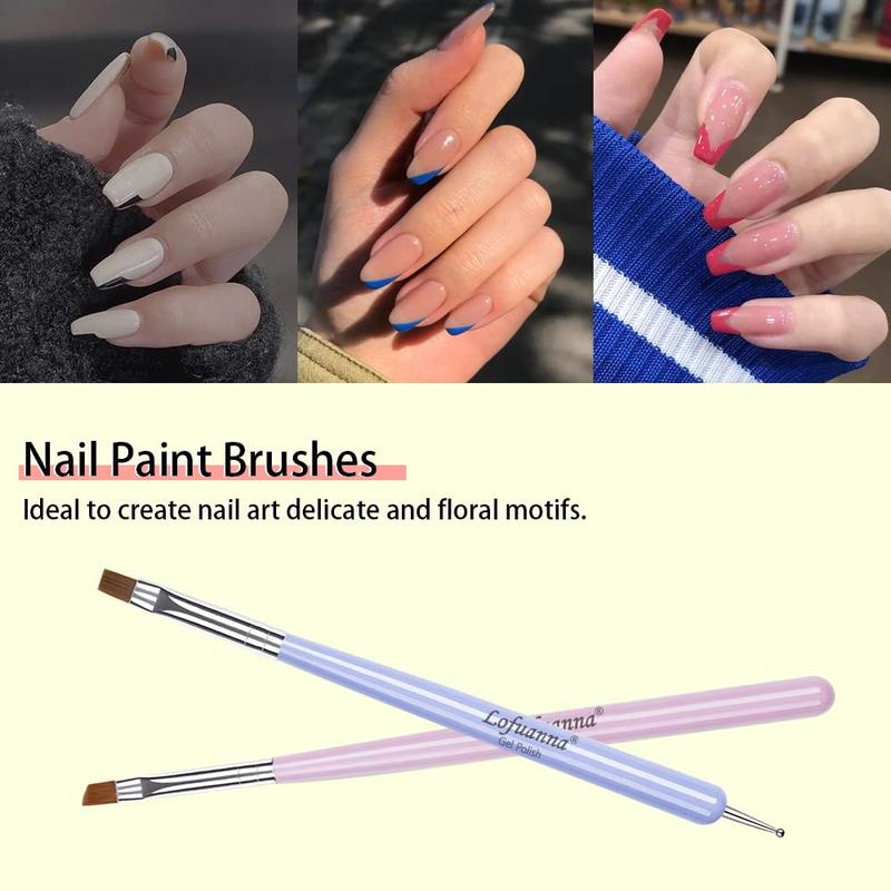 Lightweight & Comfortable Nail Art Brush Set, 6 Counts/box Nail Tip Design Tool, DIY Manicure Tools for Women 4